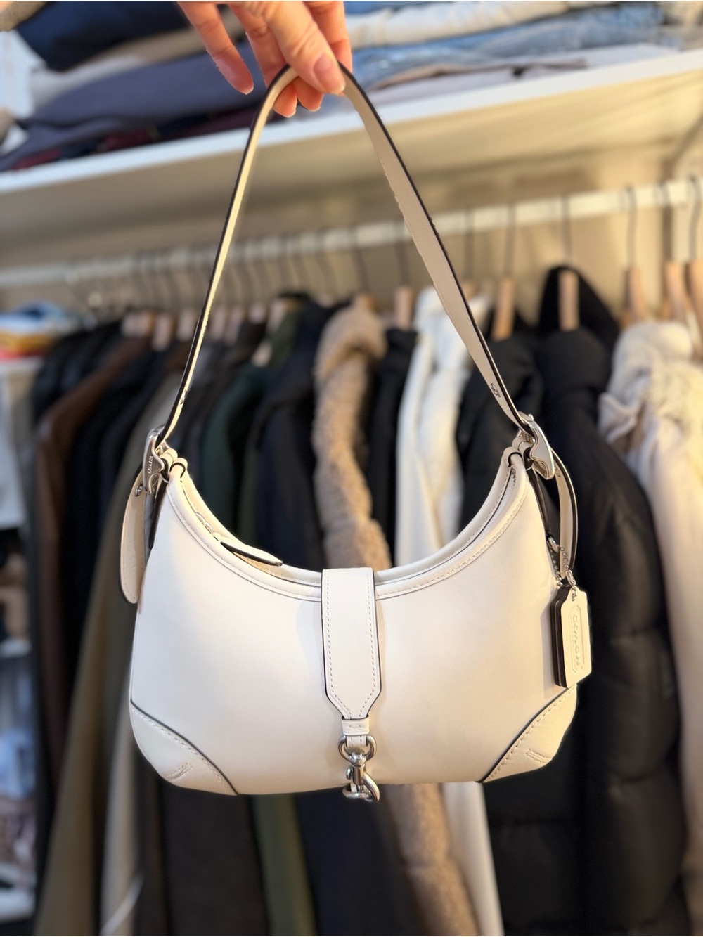 Coach Hamptons Hobo Bag Chalk